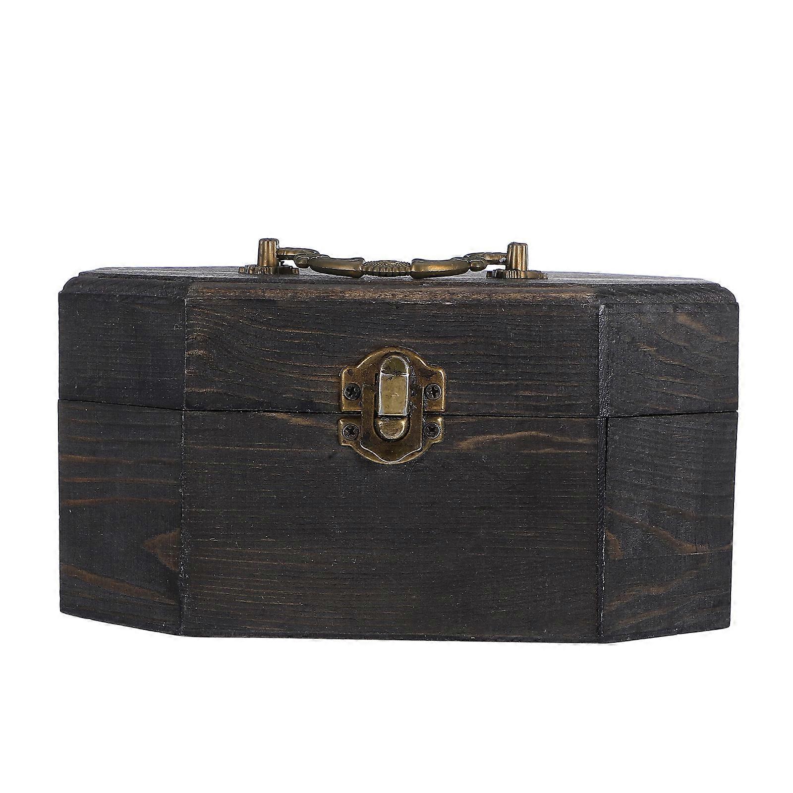 Antique Wooden Storage Box for Storage Solid Wood with Handle
