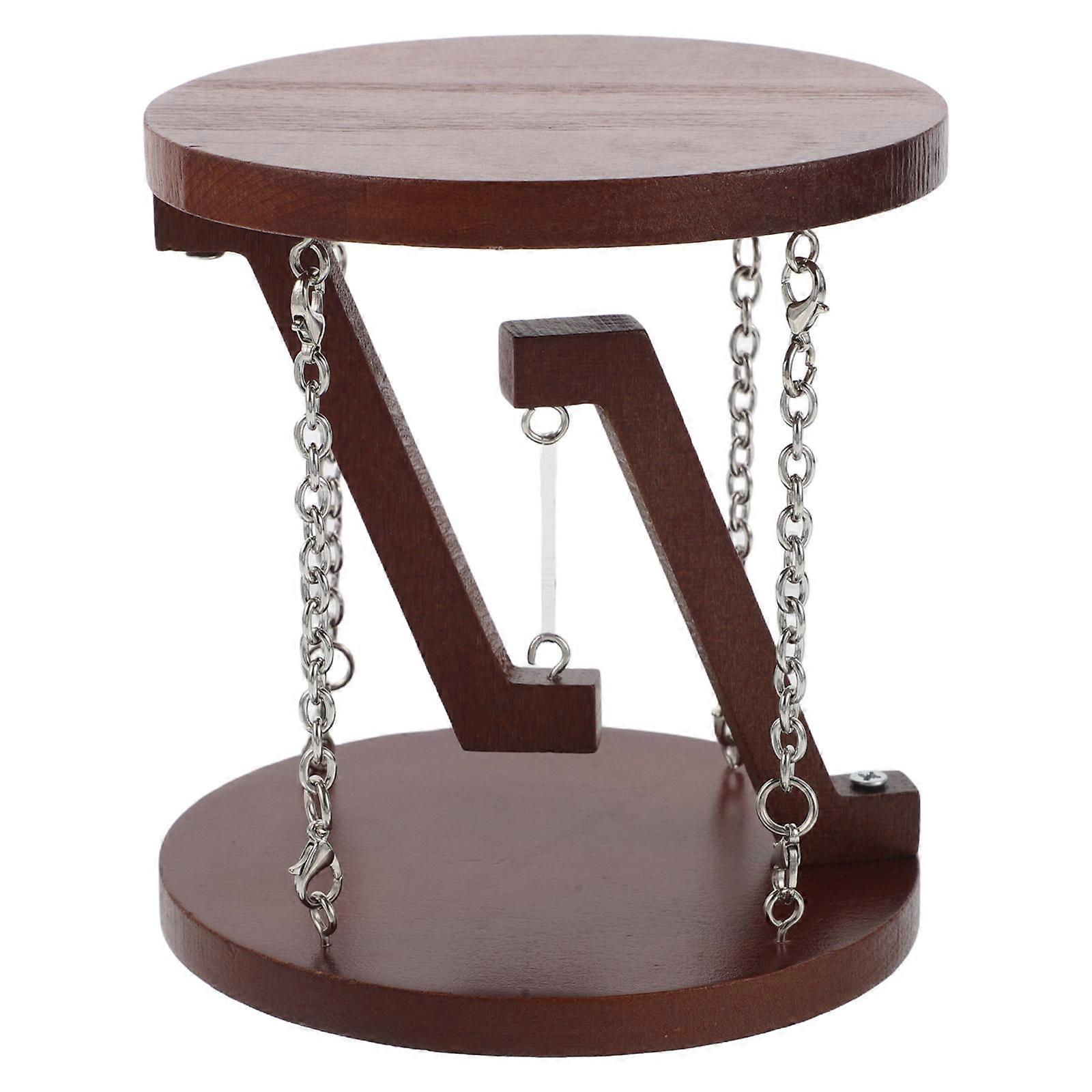 Hemoton Table Physics Model Creative Wooden Structure Floating Shelf Decoration for Home Office