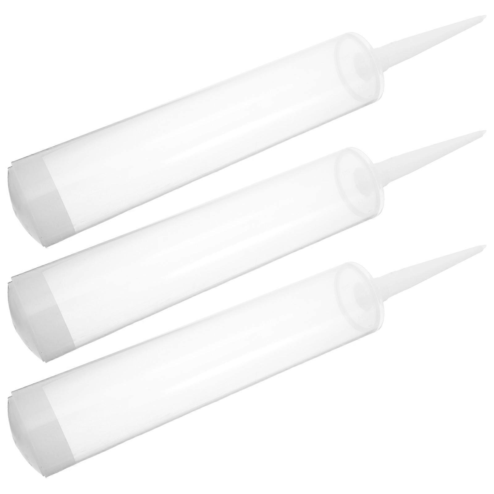 Sealant Tubes For Cracks 300ml Plastic Caulking Tubes Reusable Empty Caulk Tubes Home Repairs 9.1X2X2in Filling Cracks 3 Sets
