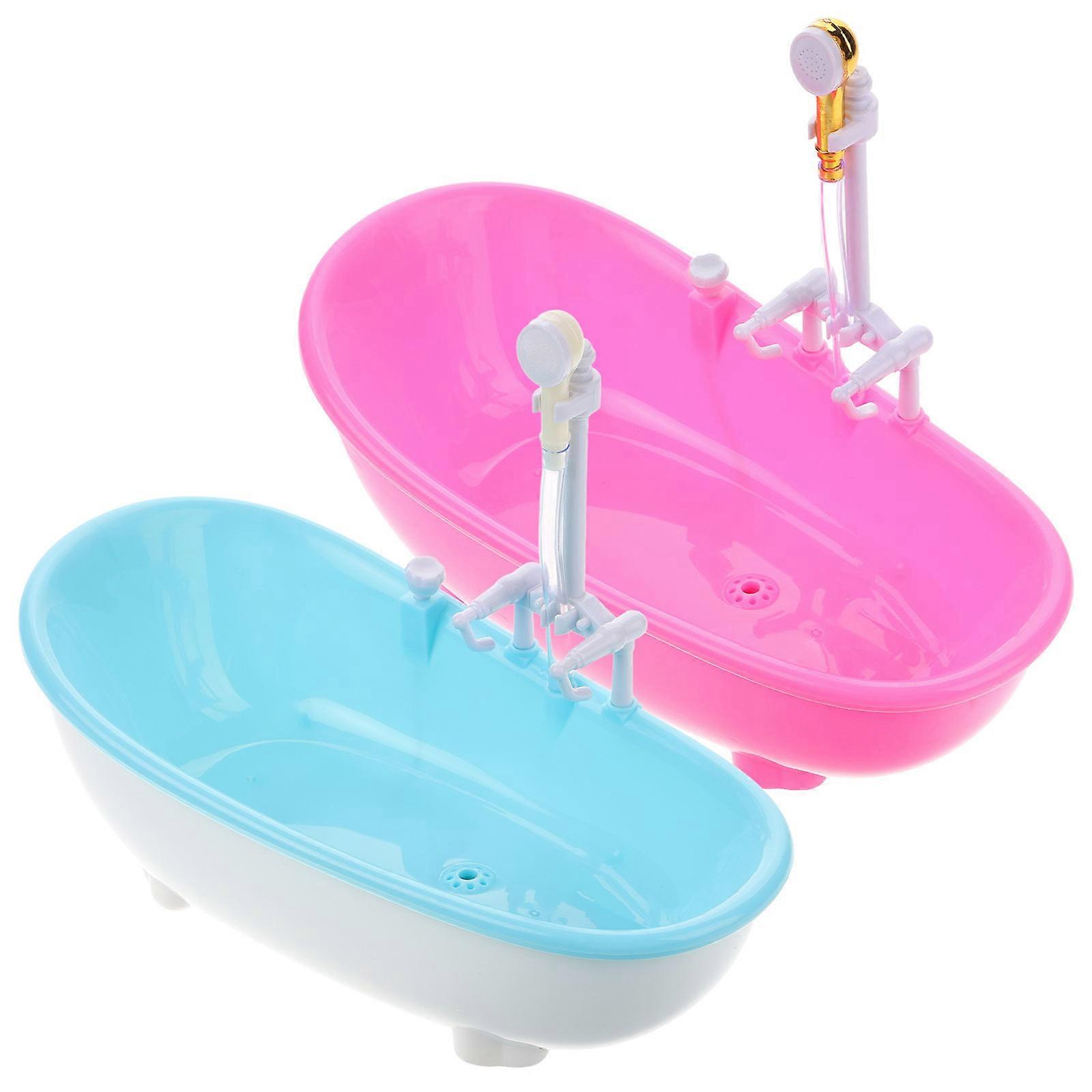 Wwawa Bathtub Mini Bathtub Cup for Bathing 2Pcs Plastic Drinking Set