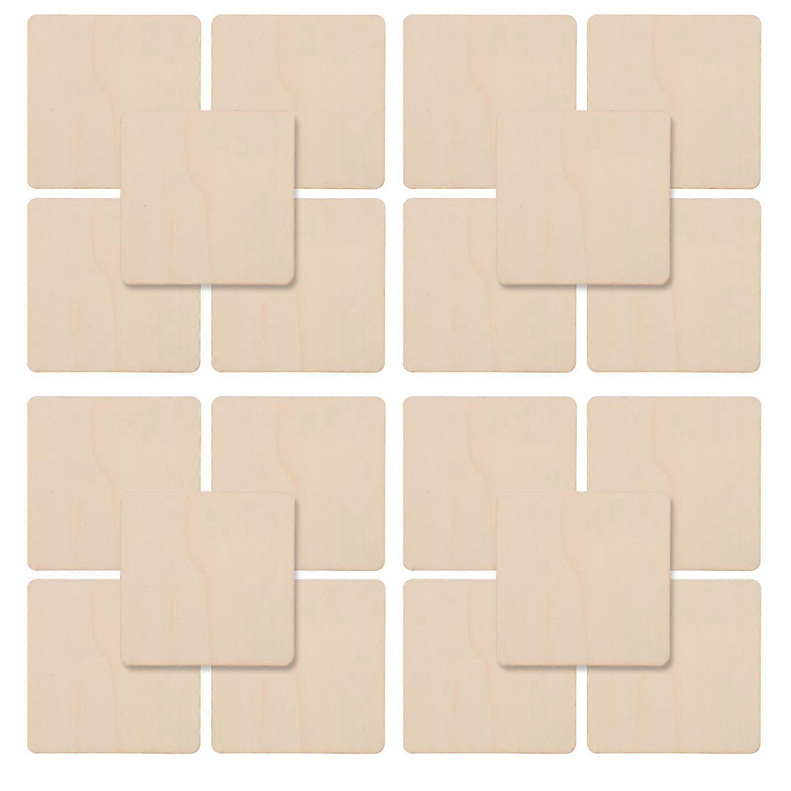 Square Wood Engraving Model Template for DIY Craft 20Pcs Pack