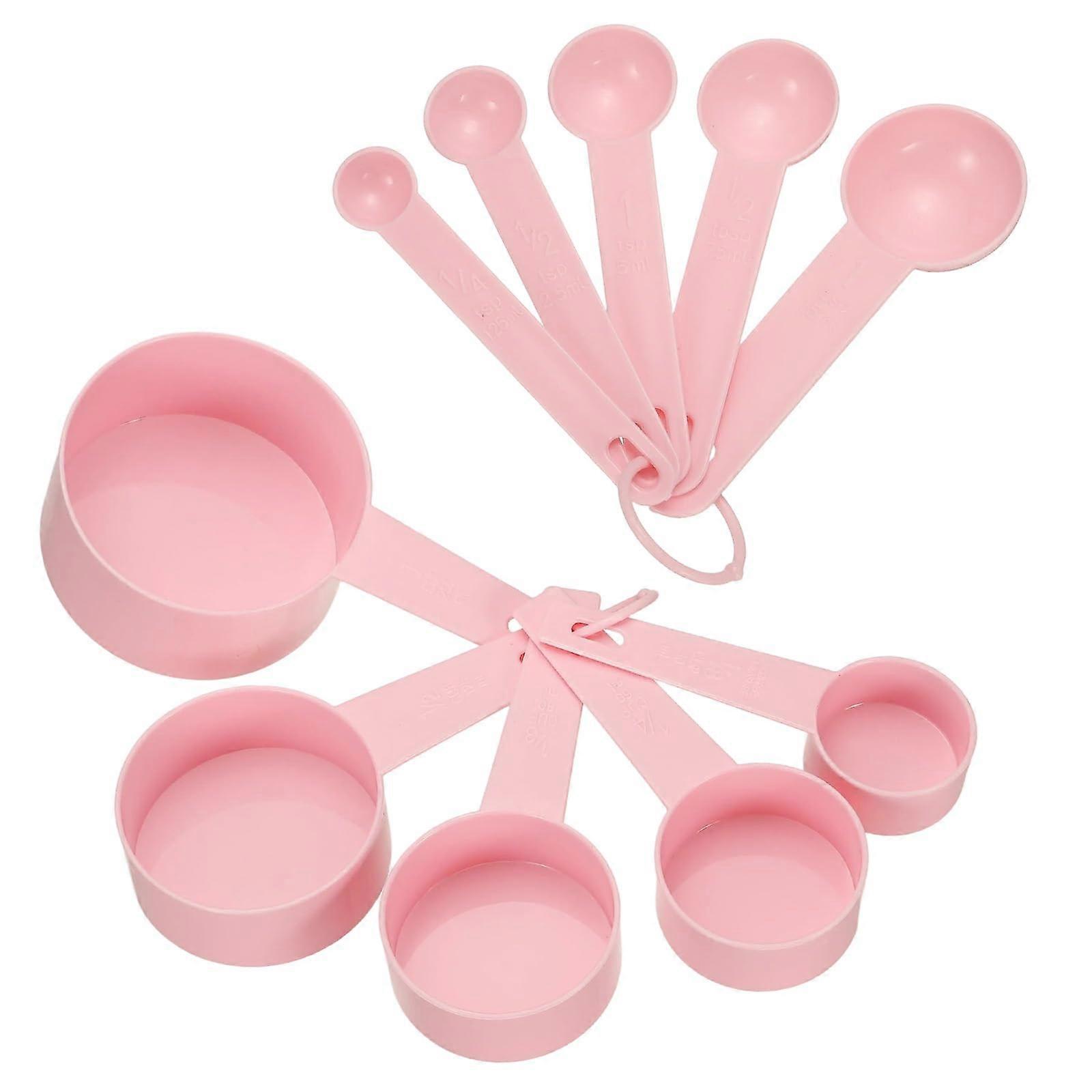 Plastic Measuring Spoon Set for Cooking and Baking, Dishwasher Safe