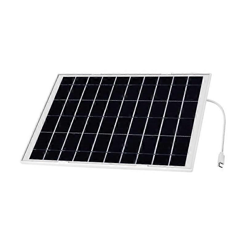 8W Solar Panel for Security Camera with USB Power Output, DC 5V Fast Charging, Weatherproof Design