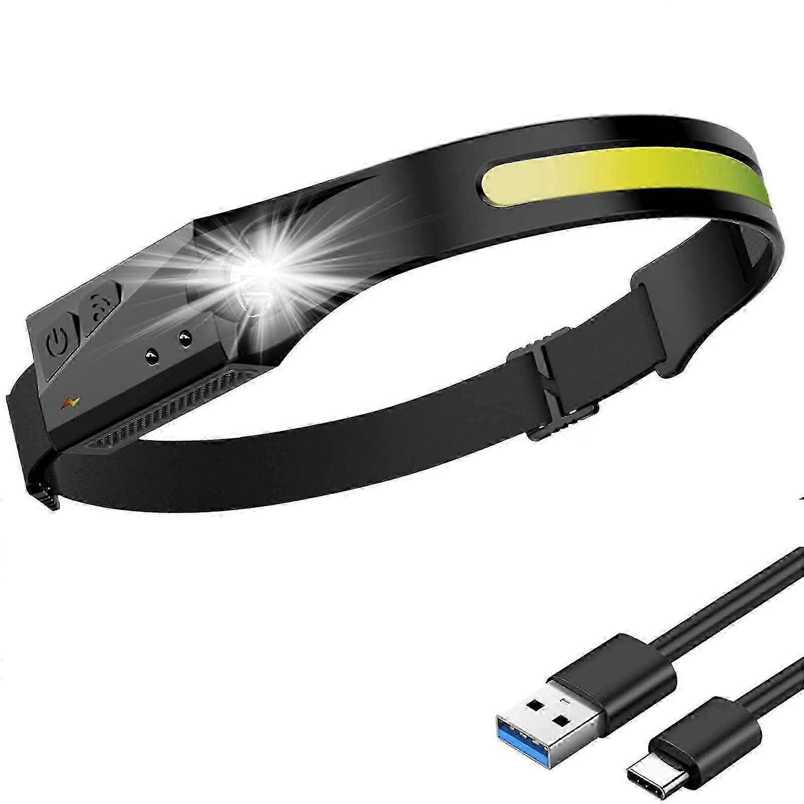 Led Head Torch Rechargeable, Running Head Torch Headlight With Motion Sensor,waterproof-WG