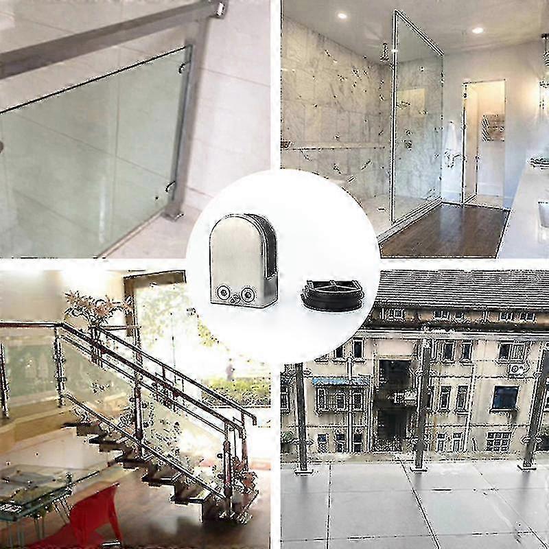 Adjustable Glass Clamps for Table Bracket Stainless Steel 8-Piece Set