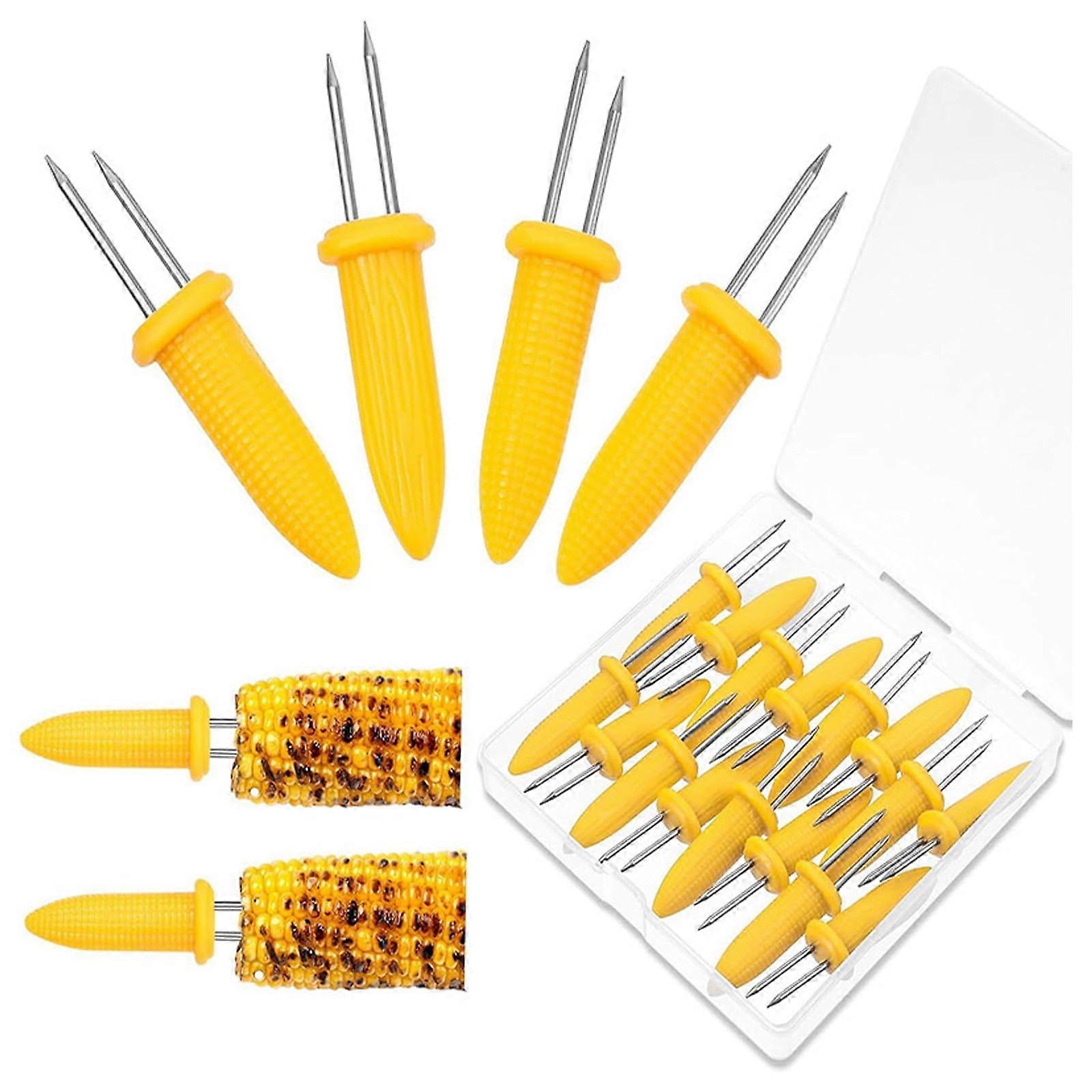 Corn Cob Holders Set 20 Pack Stainless Steel Rust Resistant for BBQ Camping Mess Dining