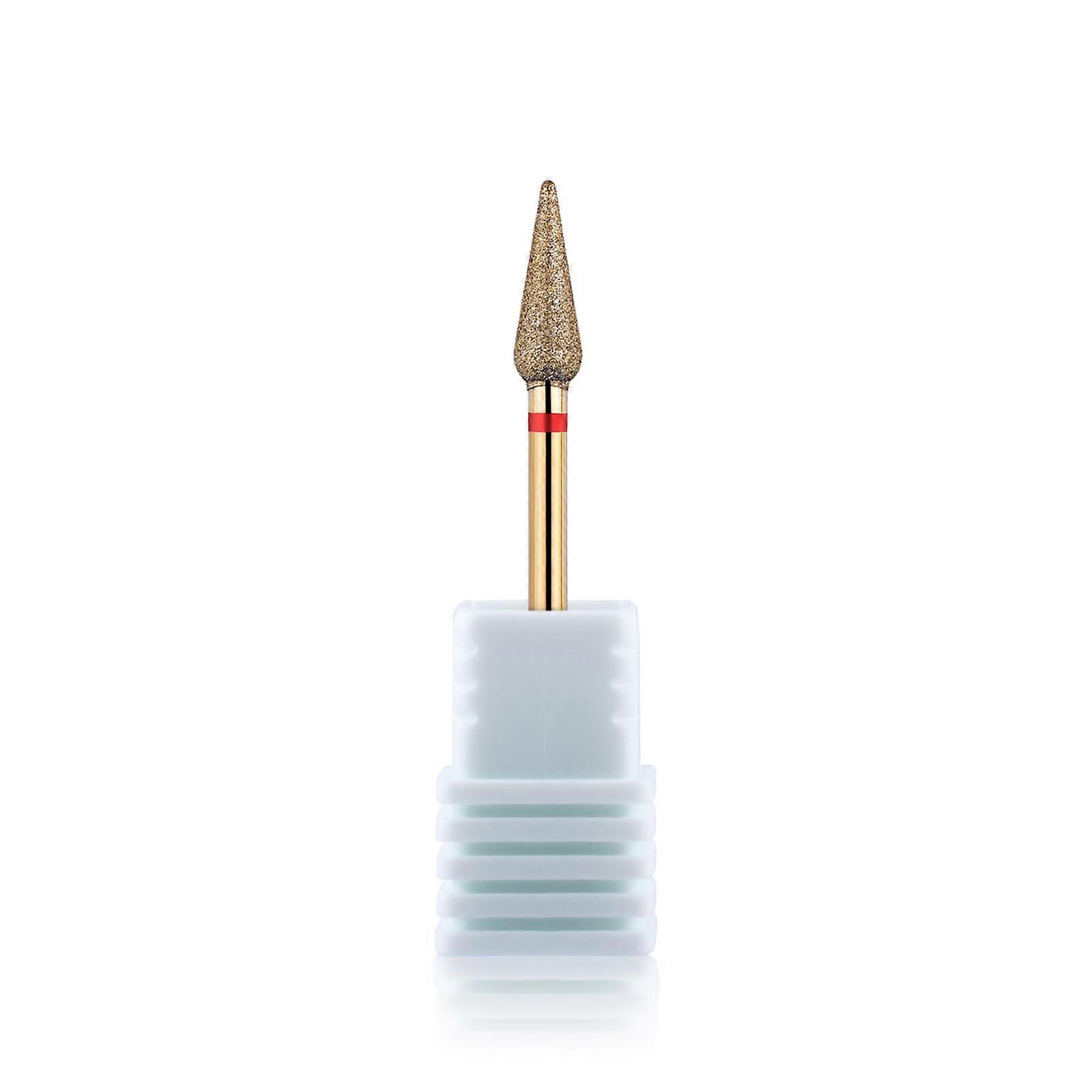 Flame Shaped Diamond Nail Drill Bit for Cuticle Removal, Safe Manicure Pedicure Tool