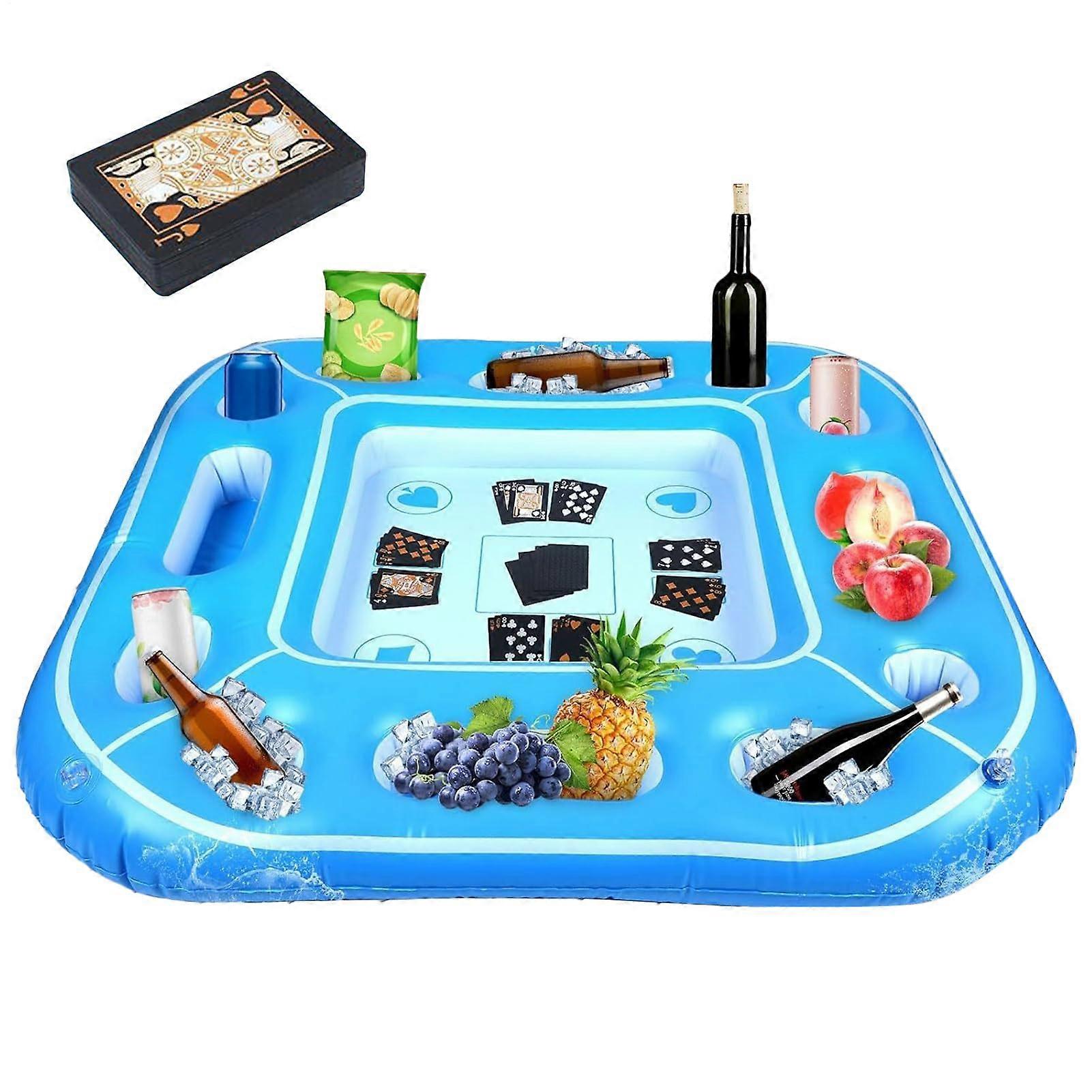 Floating Pool Table with Secure Inflatable Design for Pool Parties and UV Resistant Durable Fabric