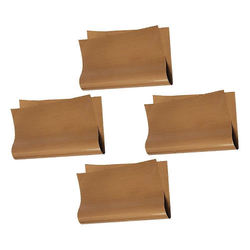 Coffee Rectangular Oven Liners For Baking 60X40Cm Nonstick Crafts Hot Glue Projects 4 Sheets
