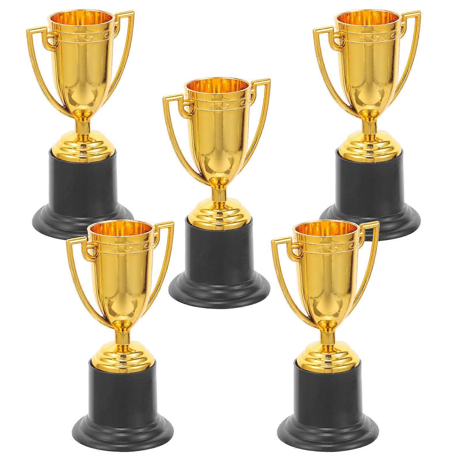 Small Plastic Trophy Children Trophy Cups for Decor 5Pcs Decorative Plastic