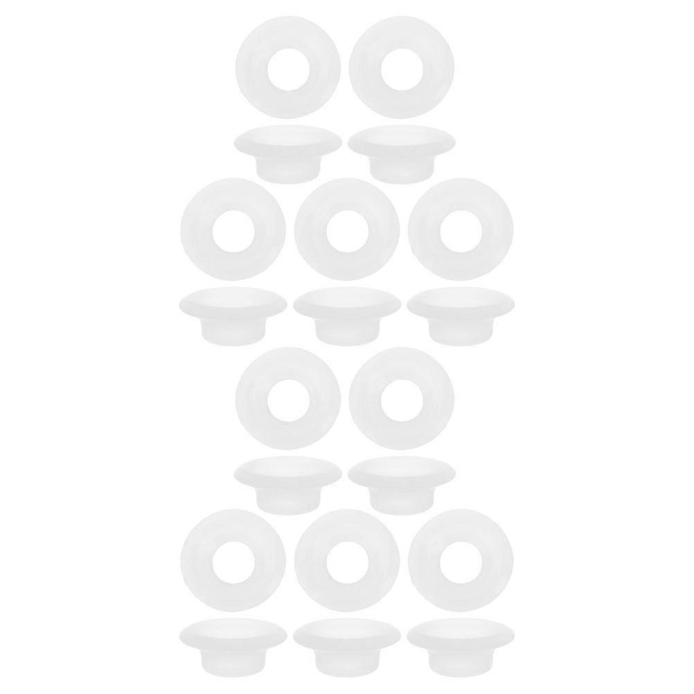 Silicone Bottle Cap Washer for Leak-Proof Seal Replacement 20Pcs White