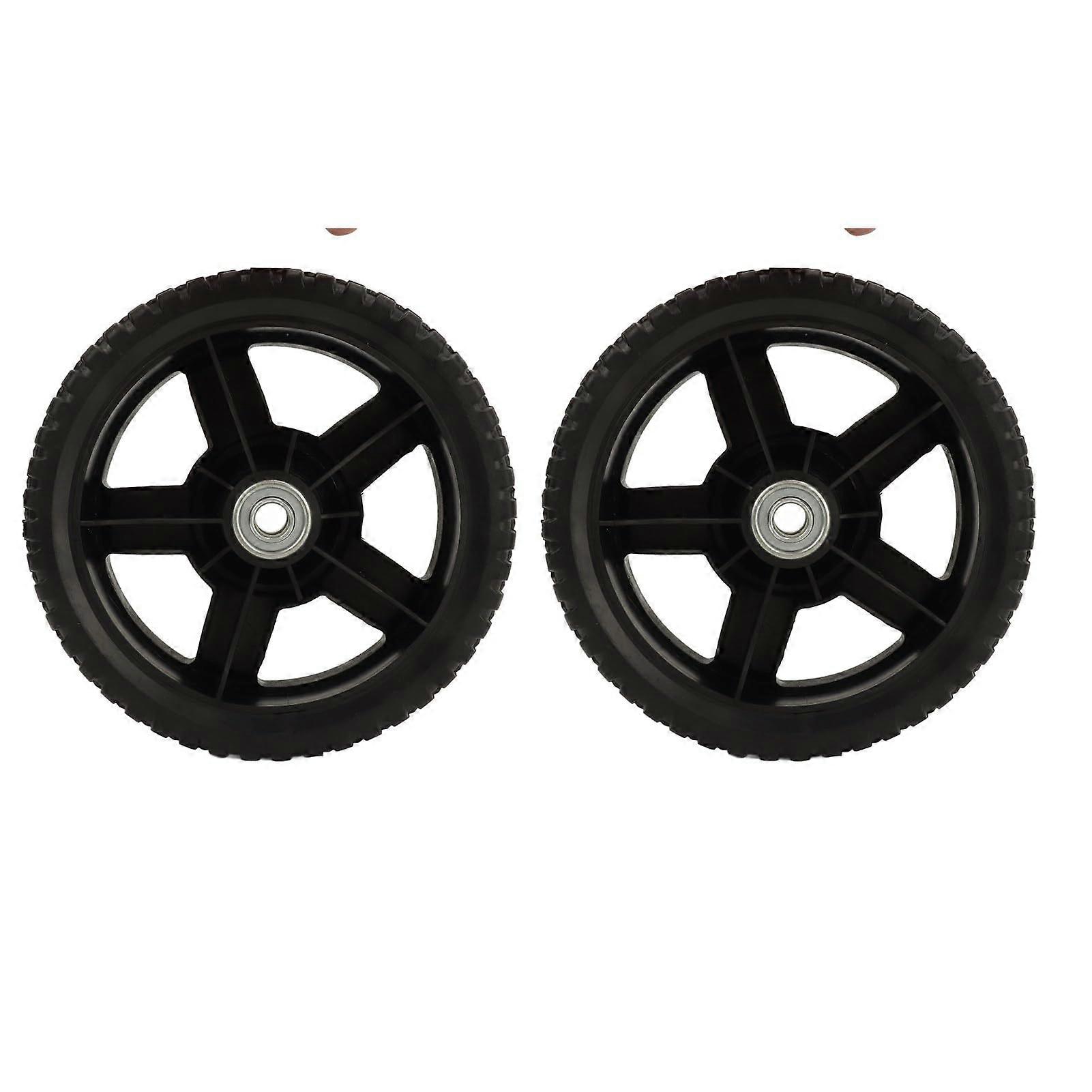 8 Inch Lawn Mower Wheels Set 2 Pack,  Traction Push Mower Replacement Wheels for Easy Home Install