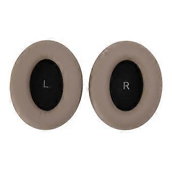 Almofadas de substituição para fones de ouvido sem fio Sennheiser Momentum 4, em couro proteico e espuma viscoelástica (tamanhos 25-26).