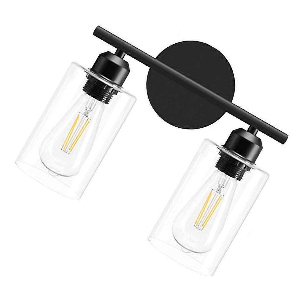 Bathroom Mirror Light Iron Vanity Lamp for Bedroom Wall Use Black