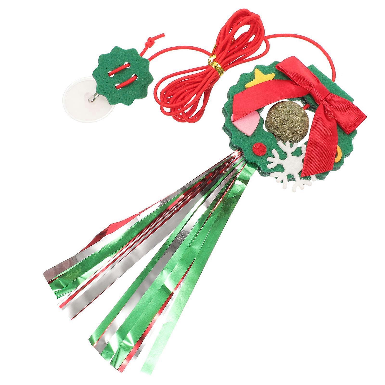 Xmas Cat Plaything Hanging Door Toy Interactive for Toddlers
