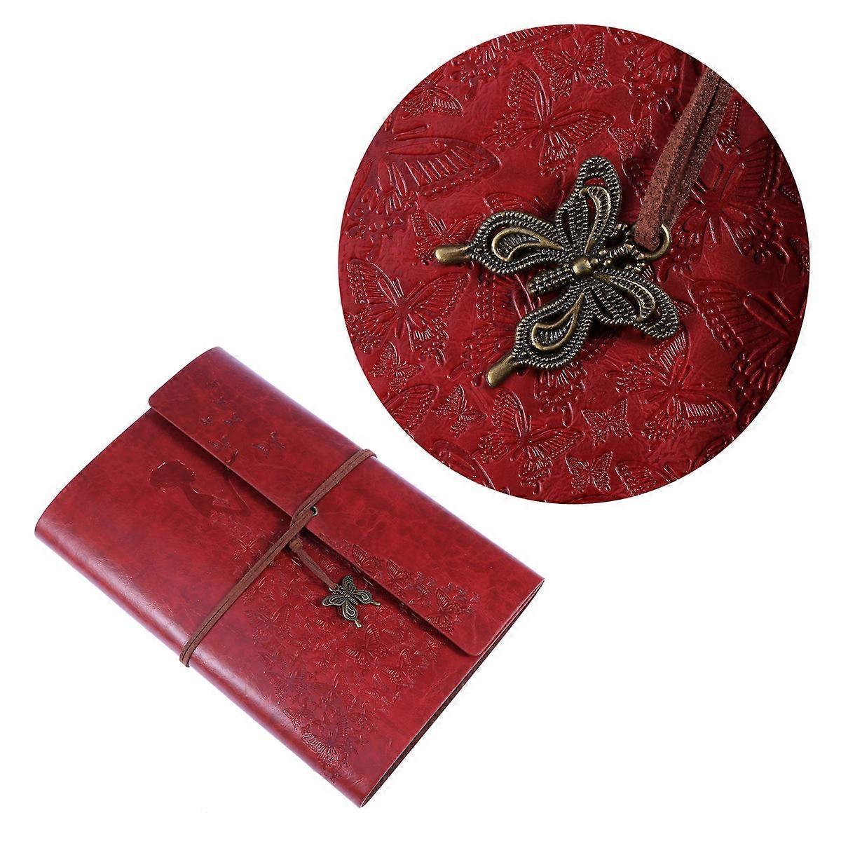Vintage Scrapbook Notebook for Writing Use Photo Red