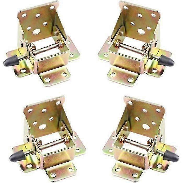 4 Pcs Folding Table Legs, Foldable Support Frame, Self-Locking Hinges, Workbench Folding Hinge Hardware, Legs