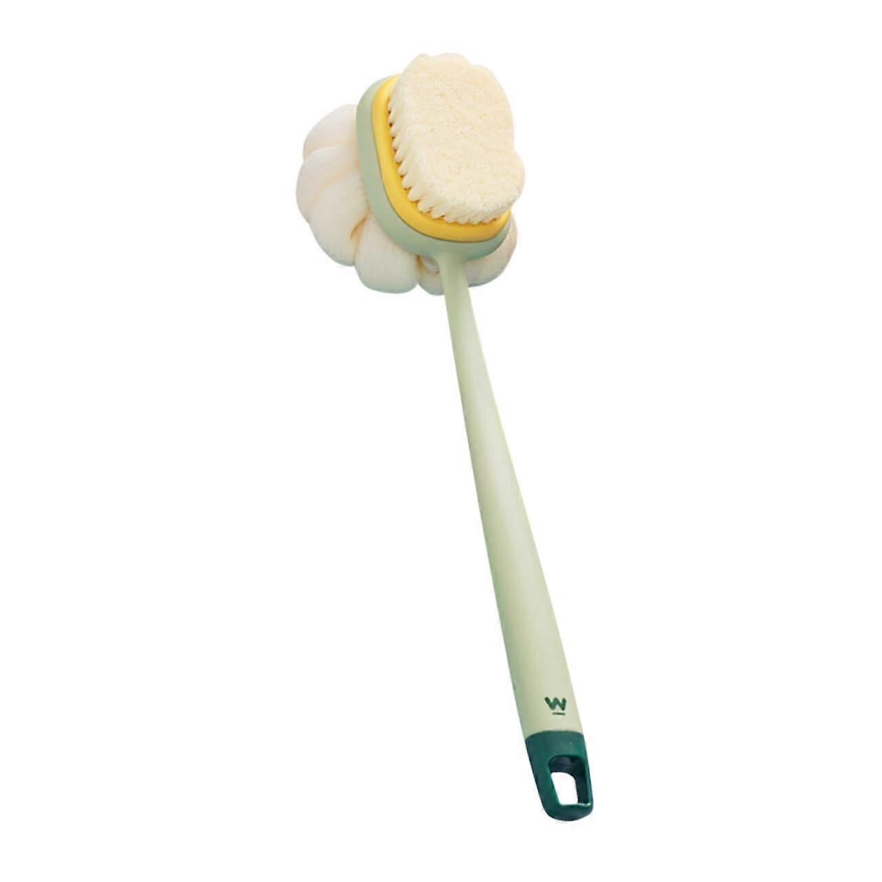 Dual Sided Back Scrubber Shower Brush with Long Handle for Exfoliating and Deep Cleaning