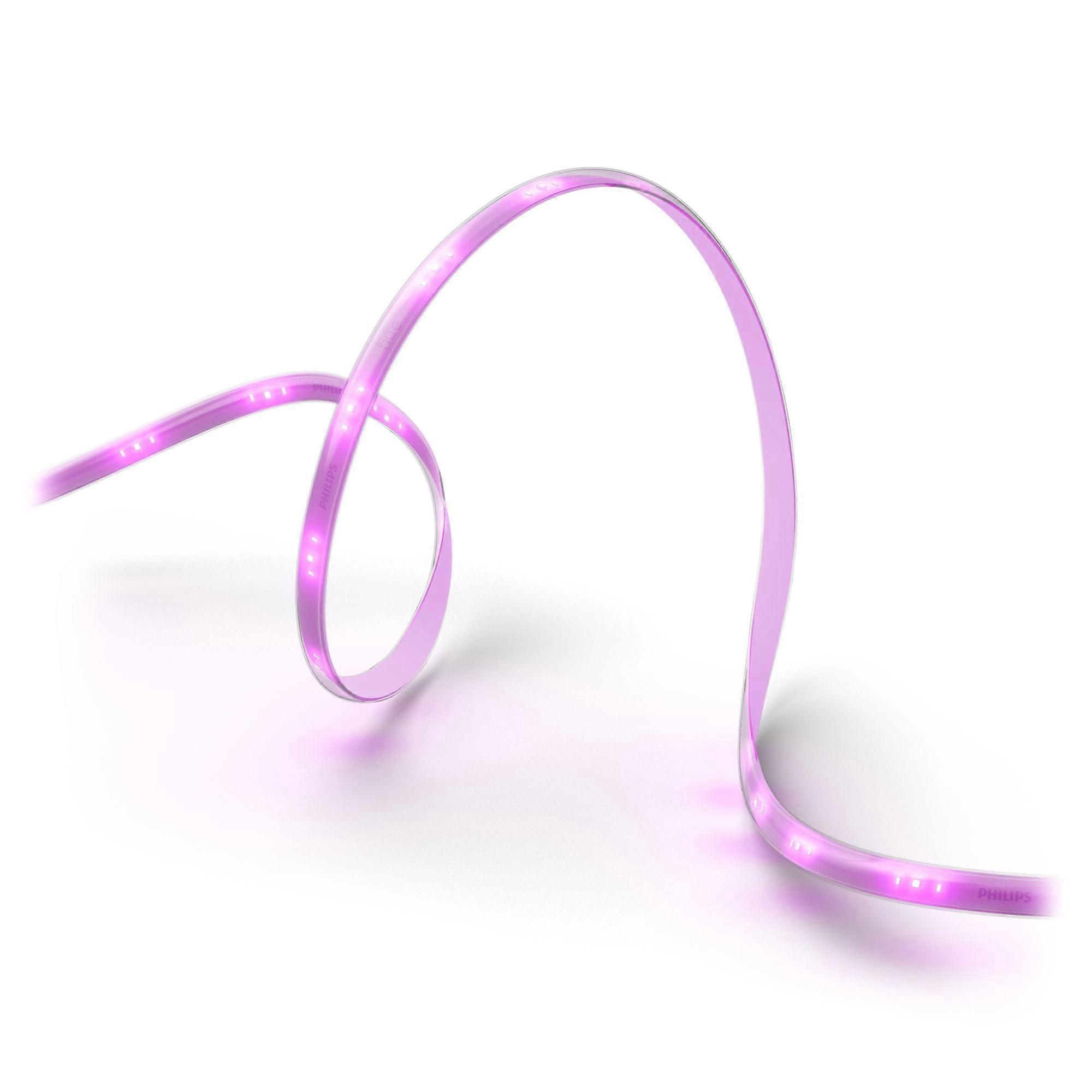 Philips Hue Solo lightstrip, Smart strip light, Bluetooth/Zigbee, White, Silicone, Variable, 20 W