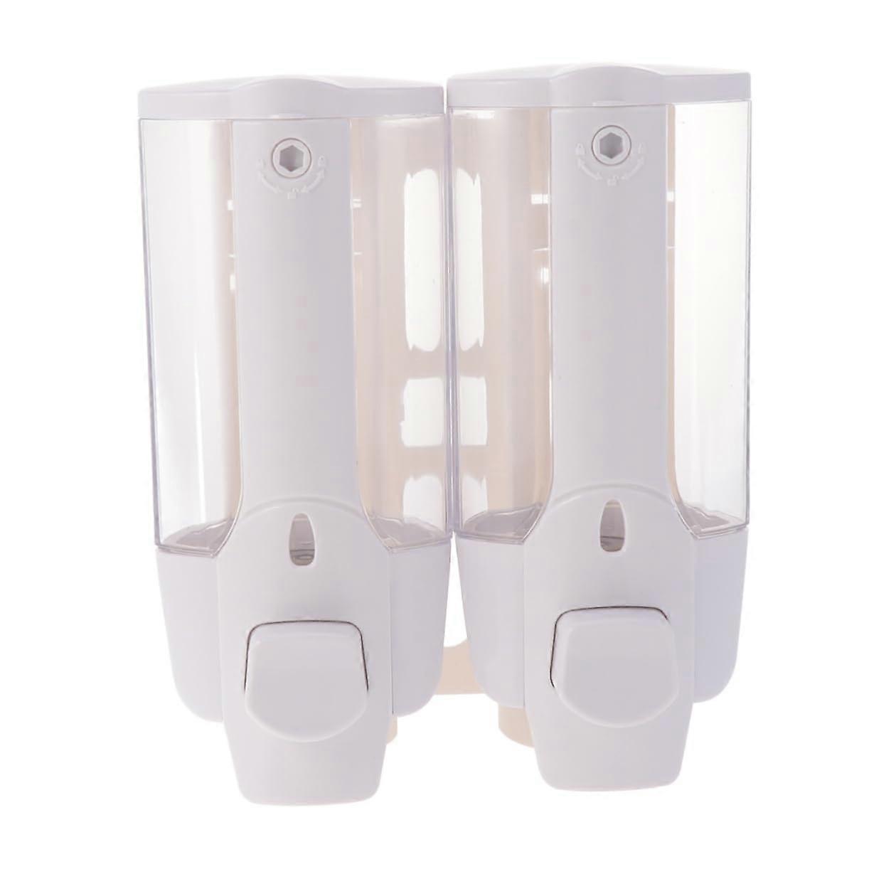 Wall Mounted Manual Soap Dispenser ABS Plastic Large Capacity for Bathroom Kitchen Home Office