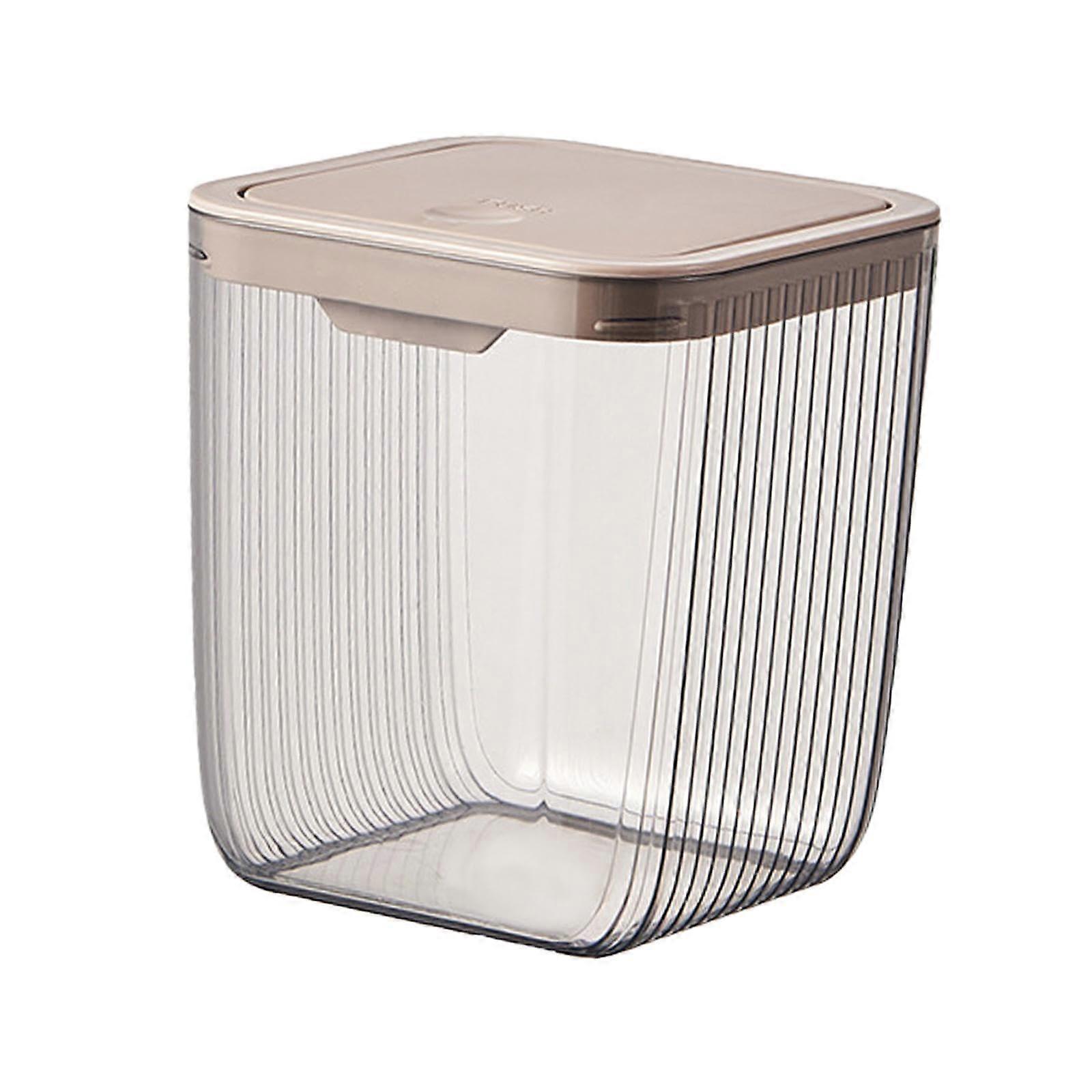 Mini Trash Can with Press Lid, Compact Transparent Desktop Waste Bin for Bedroom or Office