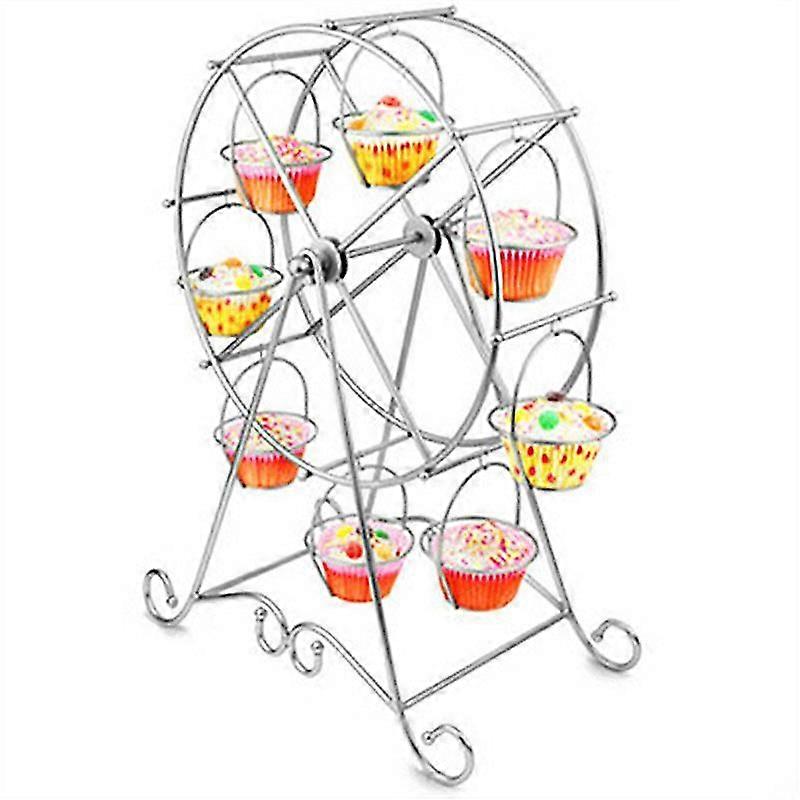 Creative Ferris Wheel Shape Rake Birthday Wedding Dessert Cupcake Rotating Rack Holders