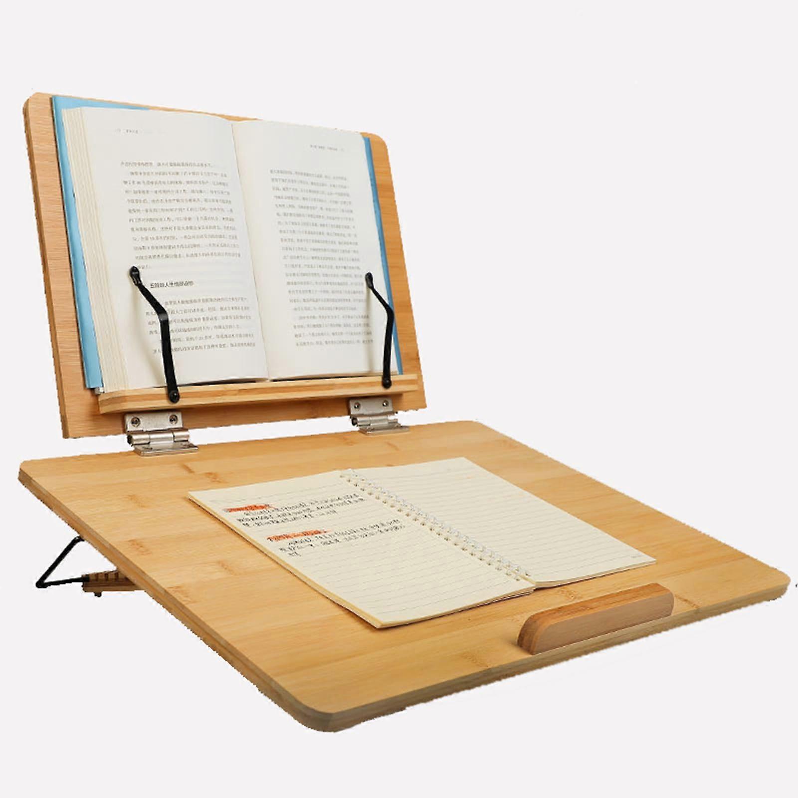 Adjustable Foldable Book Stand with Page Holders for Reading, Writing and Laptop Use