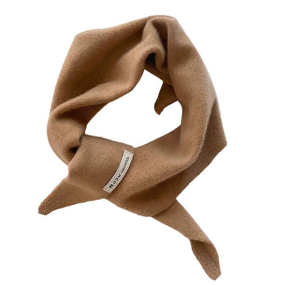 Ullstickad triangulär halsduk varm sjal för kvinnor triangulära stickade halsdukar vinterhet