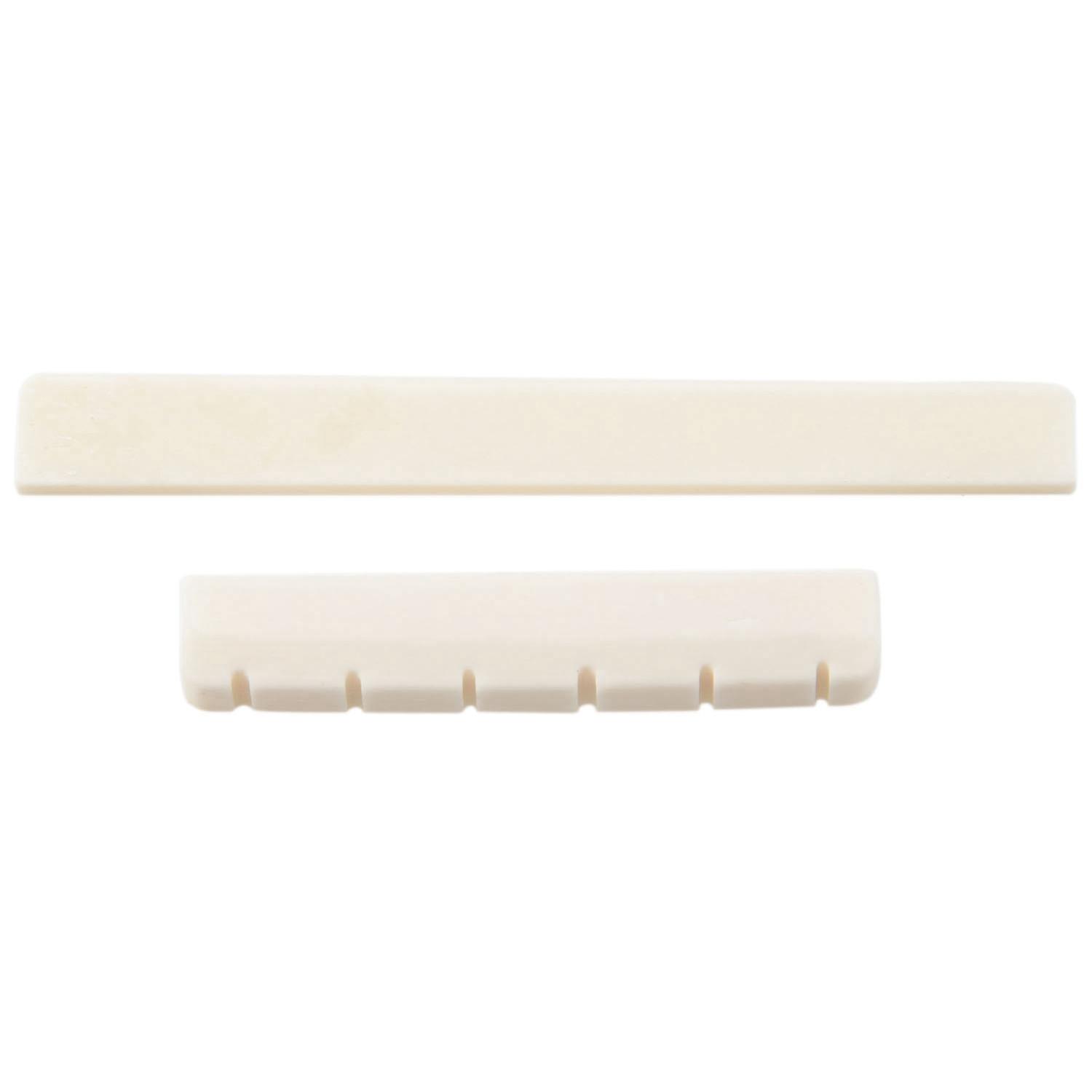 White Guitar Parts 6 String Classical Guitar Bone Bridge Saddle And Nut Set