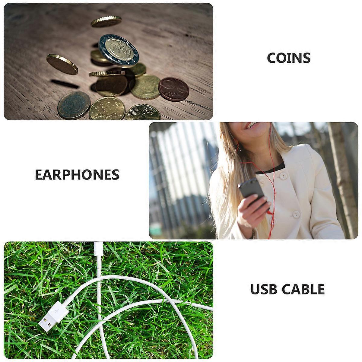 Data Cable Storage Case Earphones Holder for Organized Use 4Pcs Set