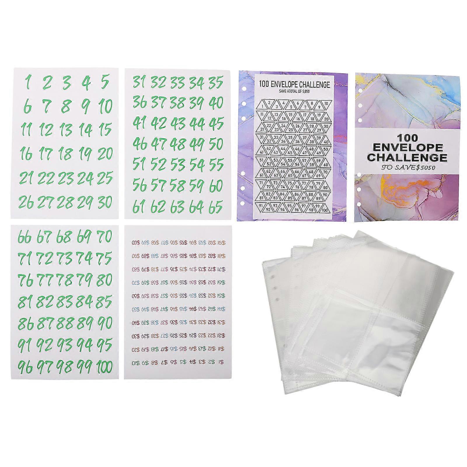 Money Binder Refill Sets PVC Inserts for Saving Binder 3Sets for Office