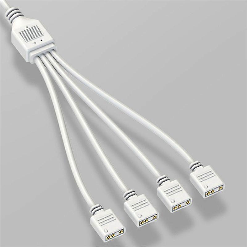 5V 3-Pin Extension Cable for Computer 1 Point 3 Hub Splitter, White
