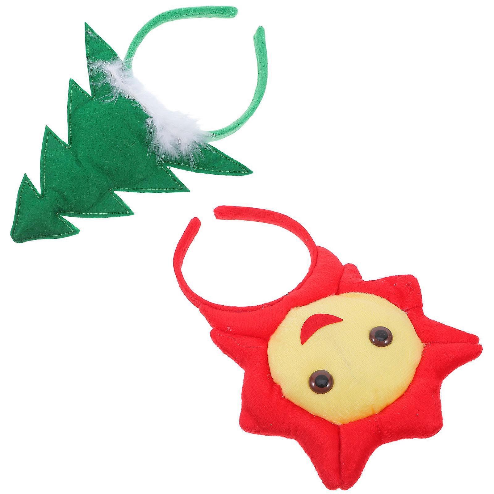 Headwear Holiday Party Xmas Headwear Party Sunflower Shape Cloth Headband Costume Accessory 28.00X17.00X3.00cm 2Pcs
