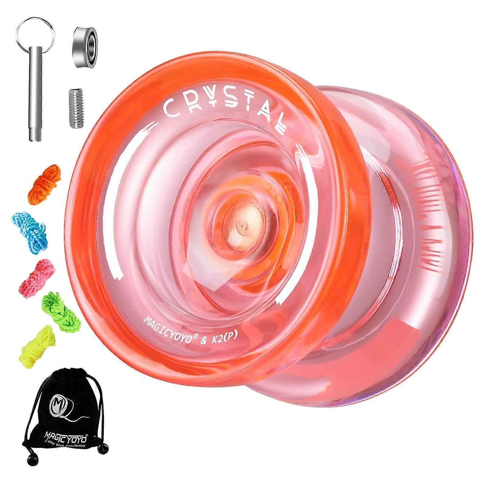 K2 Plus Crystal Responsive Yoyo,Dual Purpose Yo-Yo with Replacement Unresponsive for Intermediate