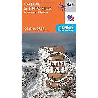 OS Explorer kaart actief (335) Lanark en Tinto heuvels (OS Explorer actieve kaart)