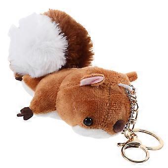 Cartoon Squirrel Key Ring Plush Decoration For Parties Events Spring Summer Occasions 1Pcs