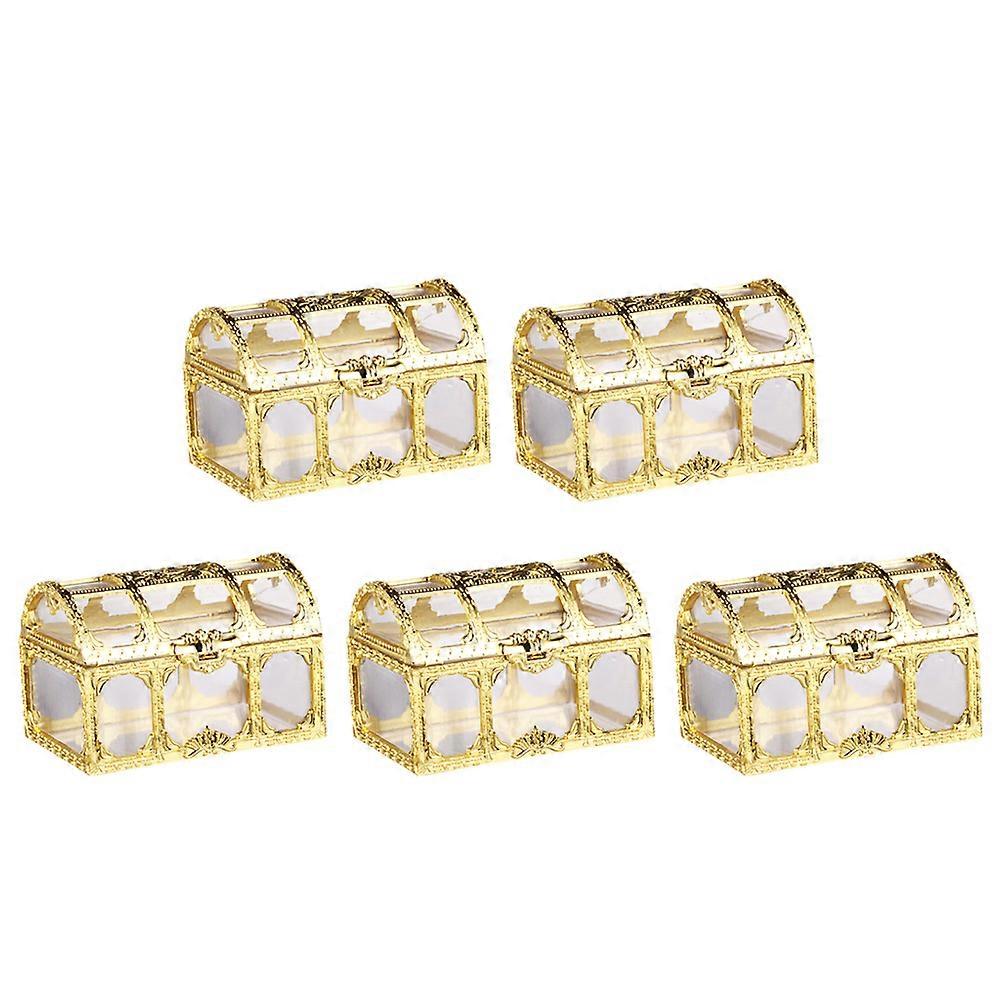 Wedding Candy Boxes Plastic Candy Storage Box for 5Pcs Gift Packaging