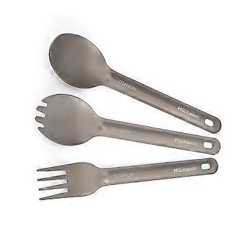 Camping Spork Spoon compatible withk Set Ti Tableware Reusable Outdoor Flatware compatible with Backpacking Camping
