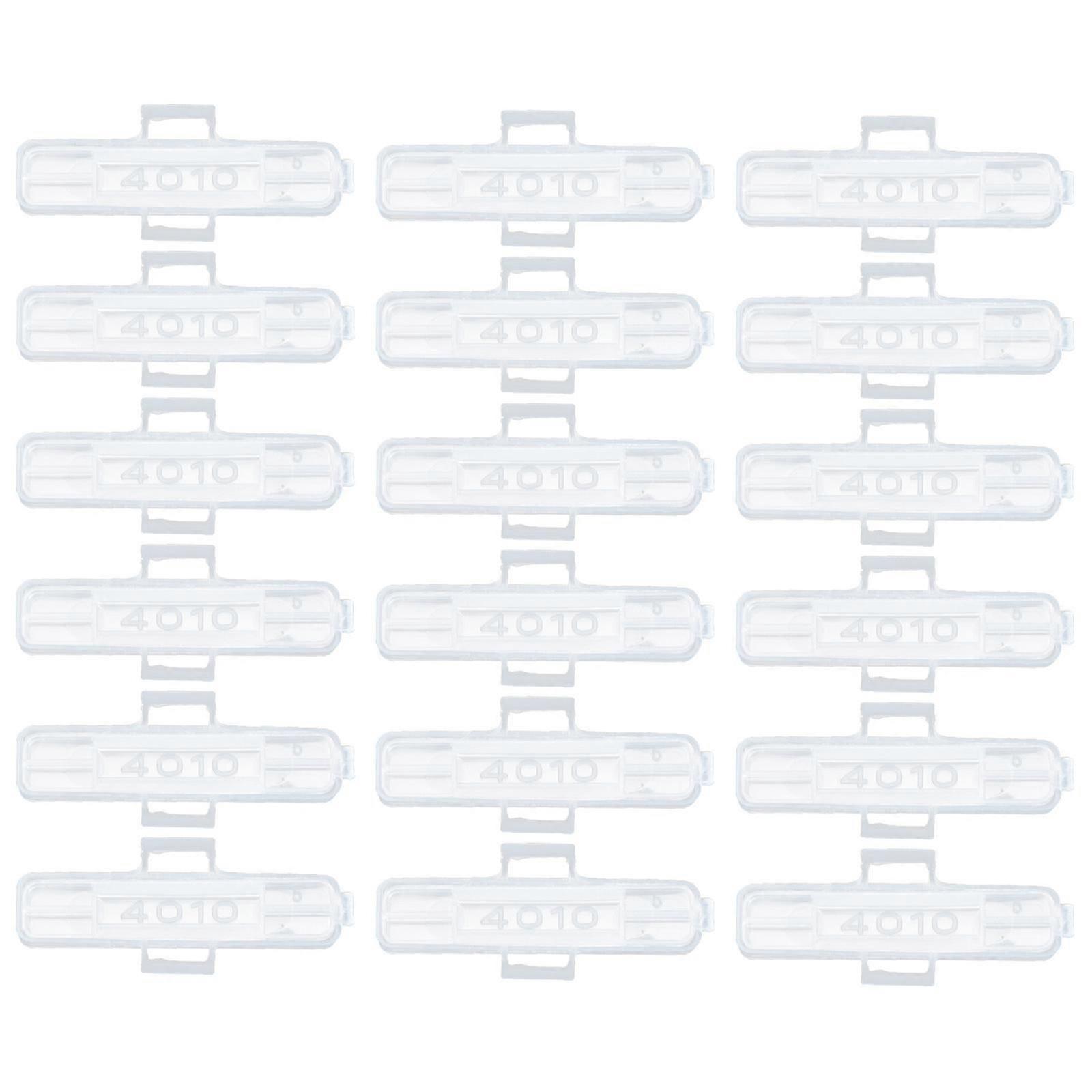 Cable Label Sign Identification Case for Storage Use Transparent 100Pcs