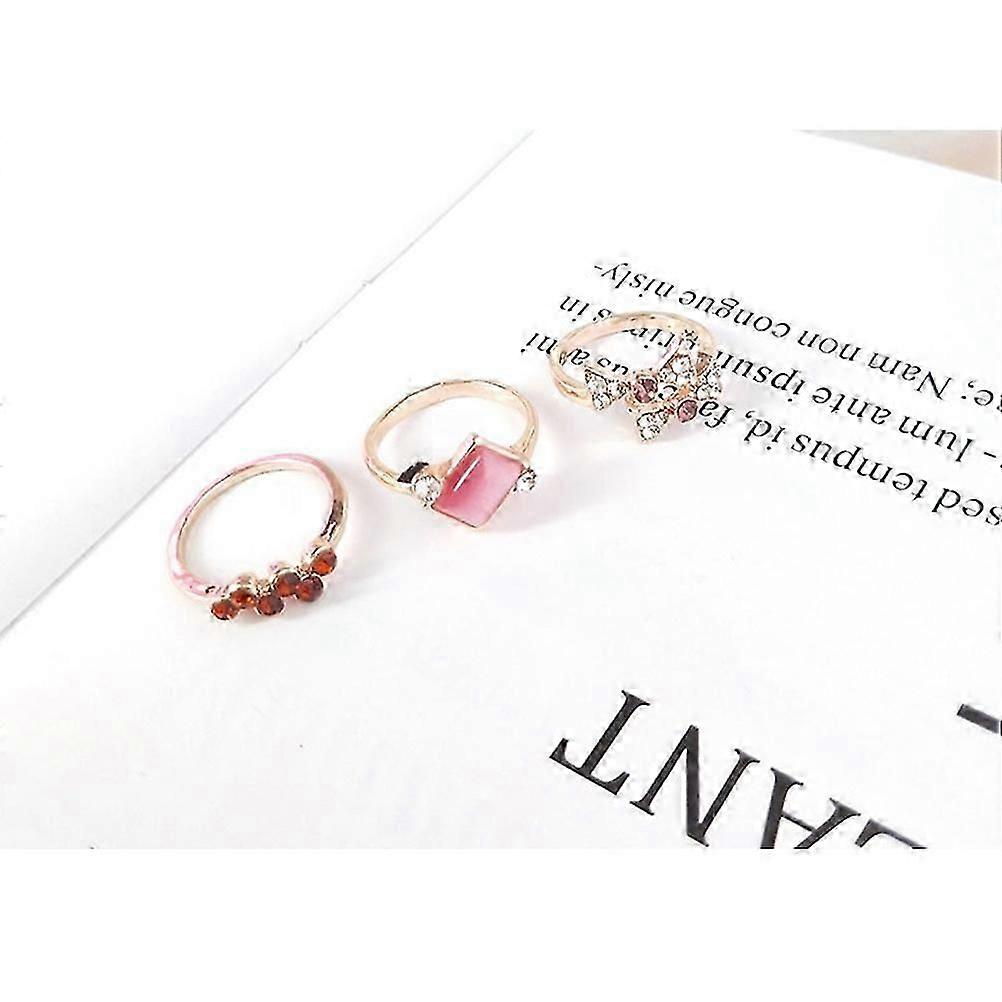 Finger Ring Set | 3 Boxes 36Pcs | Assorted Color | Alloy Material