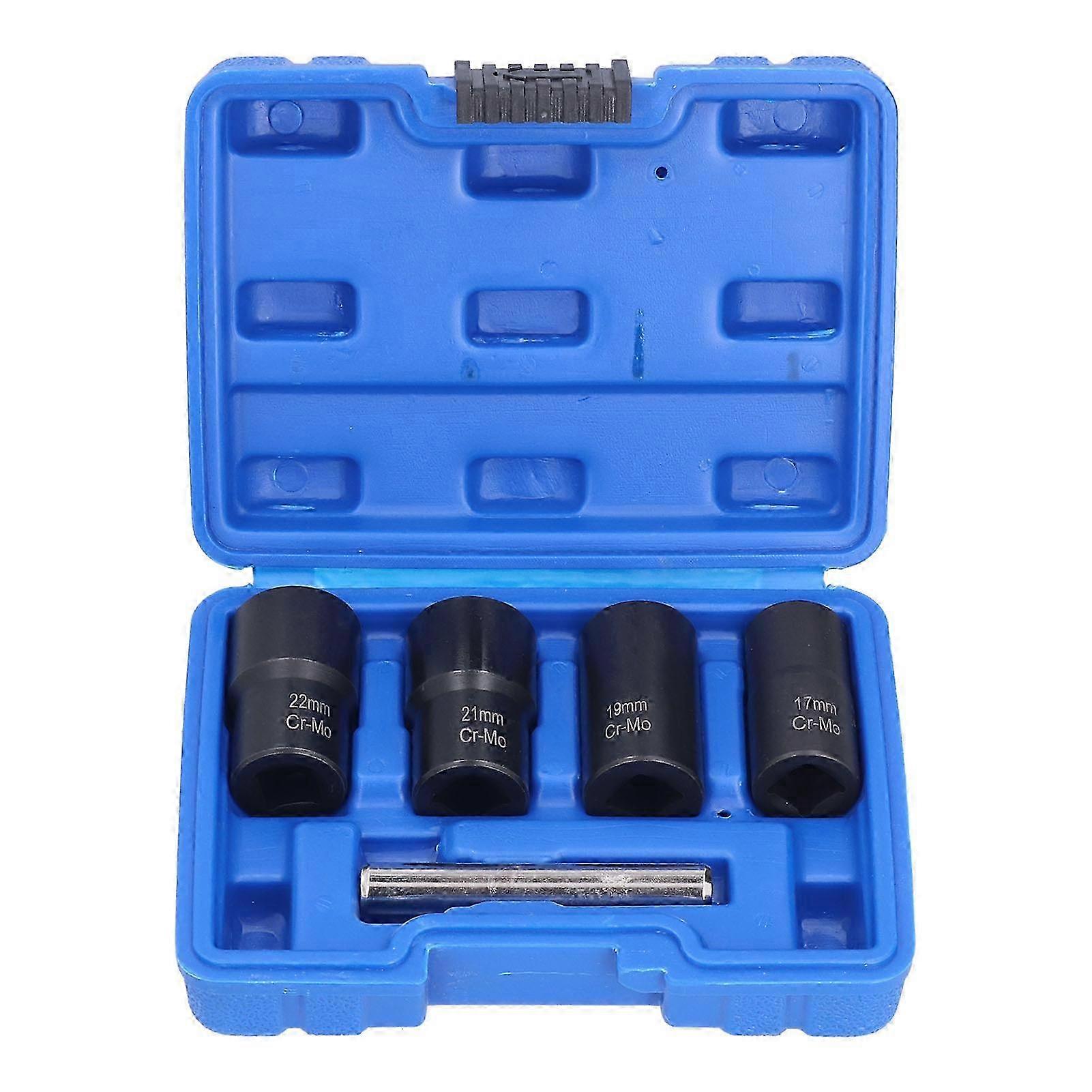 5Pcs Lug Nut Socket Set Convenient Efficient High Hardness Durable Twist Socket Set compatible withWorn Rusty Nuts