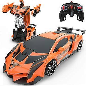 BLUEJAY Transform Rc Cars for Boys 4-7 8-12, 2.4Ghz 1:18 Scale Remote Control Car Transforming Robot, One-Button Deformation 360 Rotation and Drift Ca