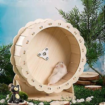 Roue d'exercice silencieuse en bois pour hamster