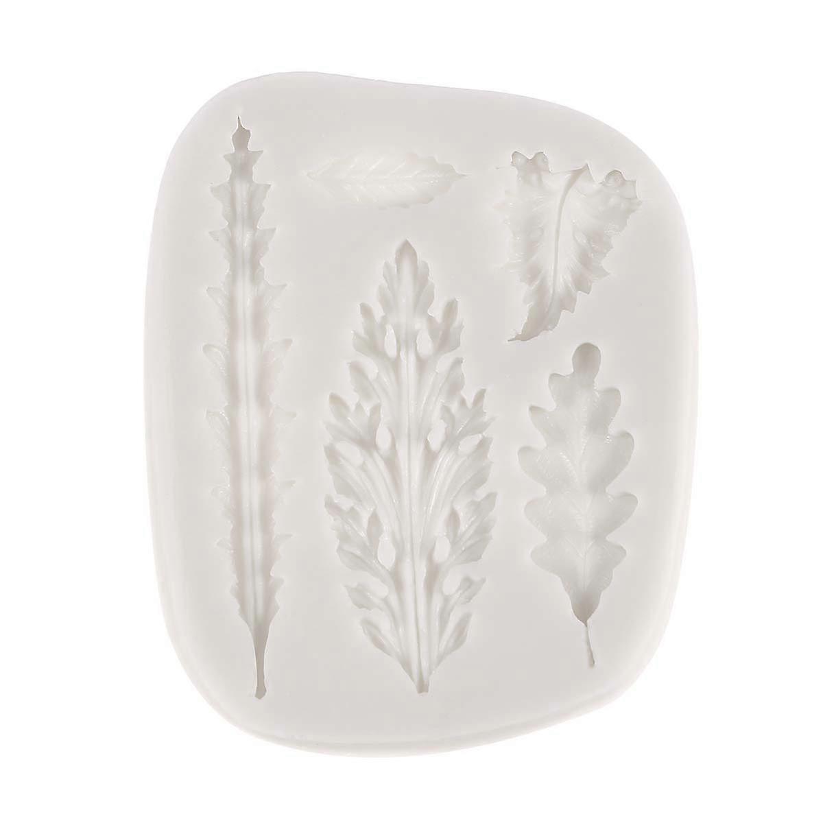 Silicone Baking Mould Leaf Shape Bakeware For Baking Tools In Grey 1Pack