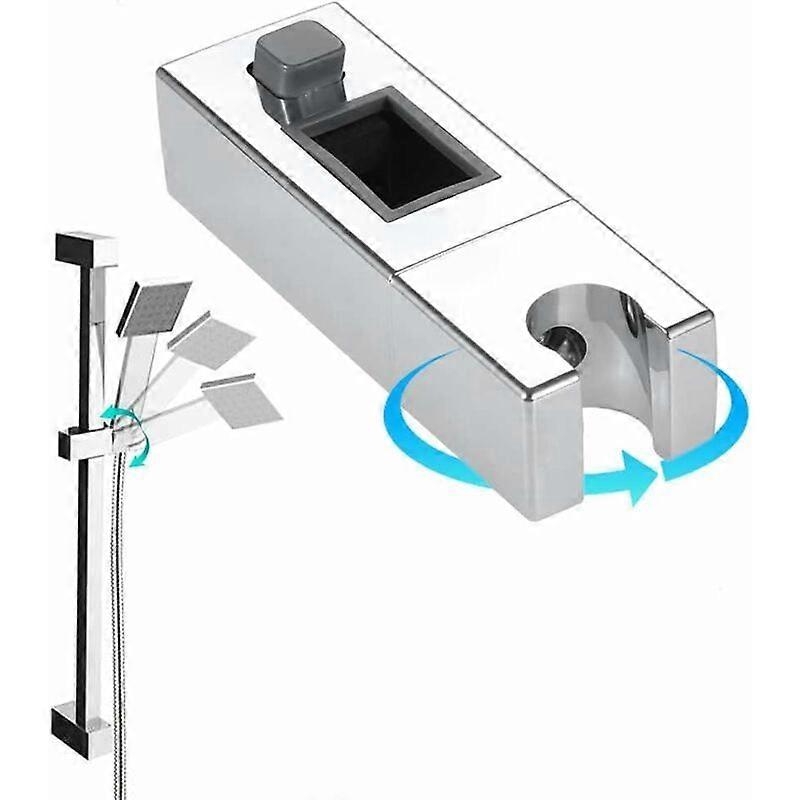 Adjustable rectangular shower head sliding bracket for bathroom