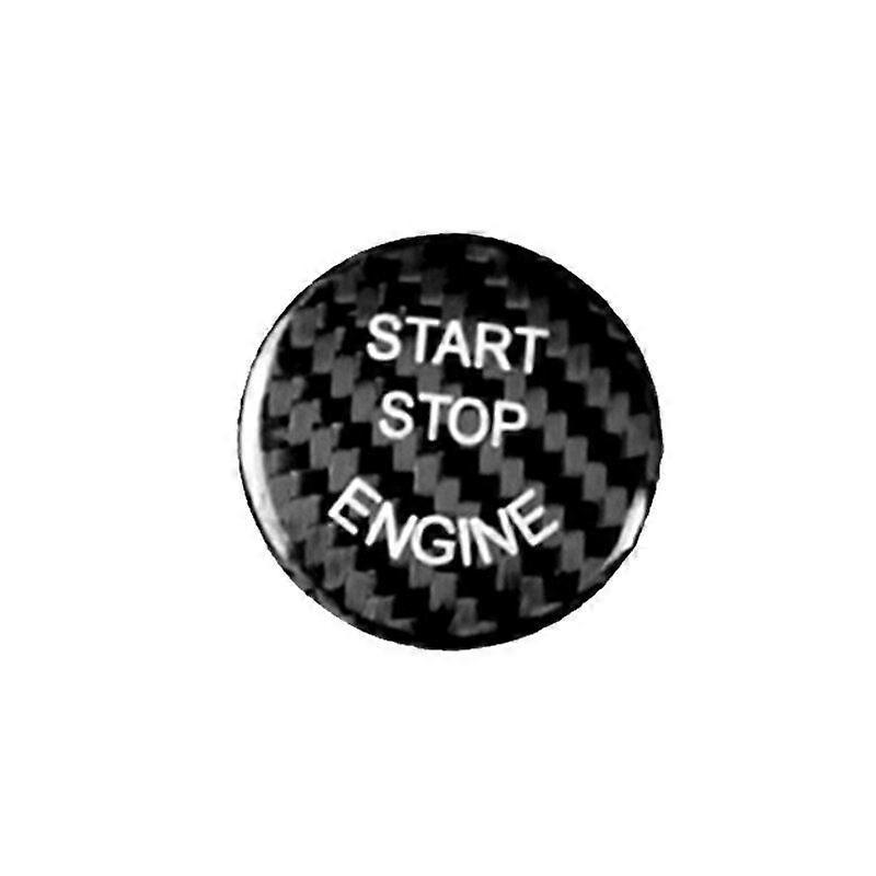 Real carbon fiber Engine start stop buttons decoration sticker car molding trims compatible withBMW E60 E90 E92 E87 E63 E82 E70 E71| |