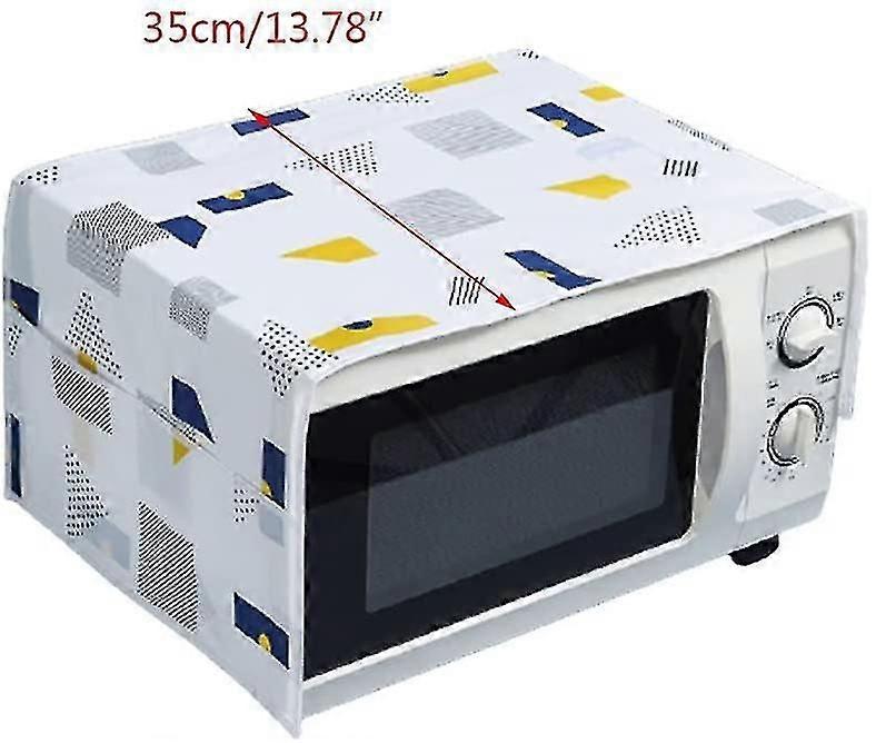Microwave/multi-function Oven Dust Proof Cover Grease Cover With Pocket Kitchen Protector (geometric Patterns)