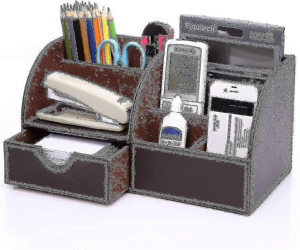 Pu Leather Desk Storage Box