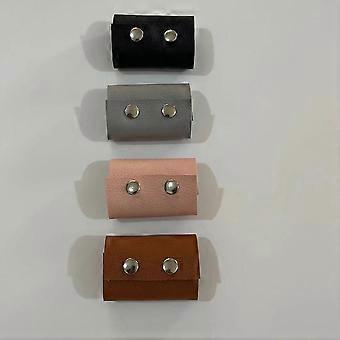 Black leather hair tie ponytail color girls and women's hair accessories H7X8