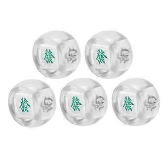 5Pcs Mahjong Wind Richtung Würfel Ost Süd West Nord Kugel Unterhaltung Spiel Würfel Transparent